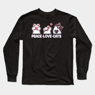 Peace Love Cat Long Sleeve T-Shirt